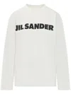 Jil Sander Crew Neck Long Sleeves T-shirt With Ribbed Collar And Printed Logo On The Front Clothing In Multicolor