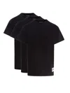 Jil Sander Set Of Three Cotton T-shirts In Black
