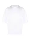Jil Sander Mock-neck Oversized T-shirt In White