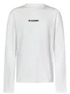 Jil Sander Logo-printed Long-sleeved T-shirt In White