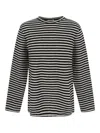 Jil Sander Boiled Striped Wool Compact Jersey In White