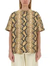 Jil Sander Relaxed Fit T-shirt With Snake Skin Motif
