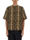 Jil Sander T-shirt With Animal Pattern In Animalier