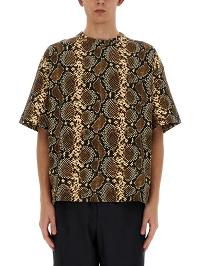 JIL SANDER T-SHIRT WITH ANIMAL PATTERN