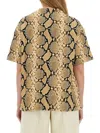 Jil Sander Relaxed Fit T-shirt With Snake Skin Motif In Multicolor