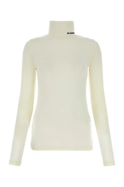 Jil Sander T-shirt With Logo In Beige