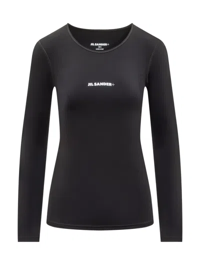 Jil Sander Logo-print Jersey T-shirt In Black