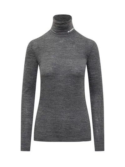Jil Sander T-shirt With Logo In Gray