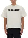 Jil Sander Off-white Logo Printed T-shirt In White