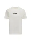 Jil Sander Women Short-sleeved T-shirt With Printed Logo In White