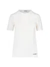 Jil Sander Contrast Logo Cotton T-shirt In White