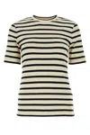 Jil Sander Heavy Cotton Jersey Striped T-shirt In Neutral