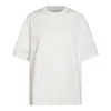 Jil Sander White Crewneck T-shirt With Tonal Logo Print On The Front In Beige