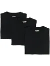 Jil Sander Short Sleeve 3 Pack T-shirt Set Clothing In Black