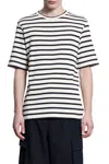 Jil Sander Striped T Shirt In Animal Print