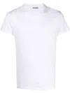 Jil Sander Classic Short Sleeve Cotton Jersey T-shirt In White