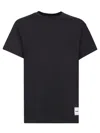 Jil Sander Set Of Three Cotton T-shirts In Black