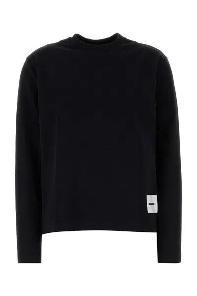 JIL SANDER JIL SANDER BLACK COTTON T-SHIRT SET