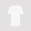 Jil Sander Cotton T-shirt With Front Printed Logo In White