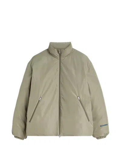 Jil Sander Taffeta Down Jacket In Green