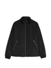 Jil Sander Polyester Jacket High Collar Elastic Cuffs In Black