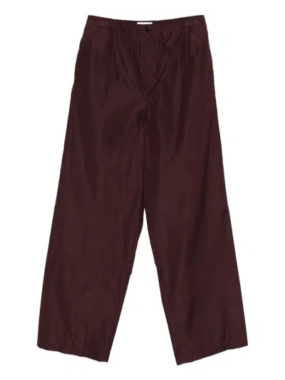 Jil Sander Taffeta Trousers In Red