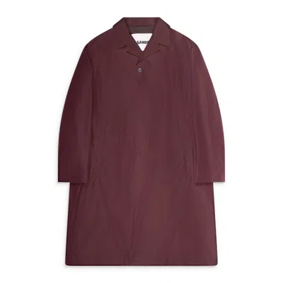 Jil Sander Taffetas Sport Coat Plum In Burgundy