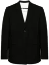 Jil Sander Blazer Jacket 1 Crafted With Black Fine Wool Gabardine In Black