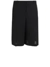 Jil Sander Tailored Black Wool Short Pants In Black