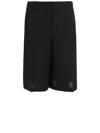 Jil Sander Tailored Black Wool Short Pants In Black