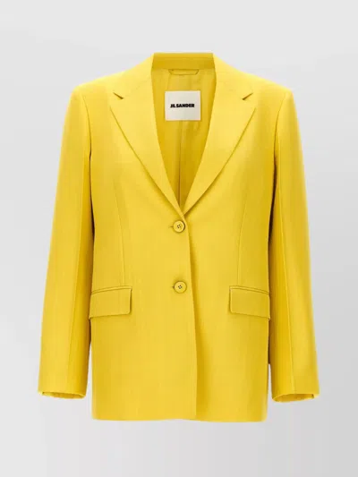 JIL SANDER TAILORED BLAZER WITH FLAP POCKETS AND VENT