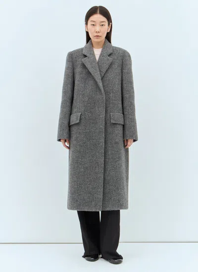 Jil Sander Notched-lapel Tailored Coat In Grey