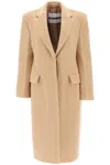 Jil Sander Women Single-breasted Wool Coat In Hazel (beige)