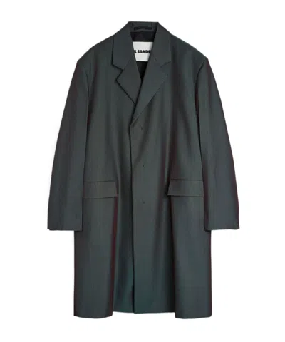 Jil Sander Tailored Coat In Iridescent Plum