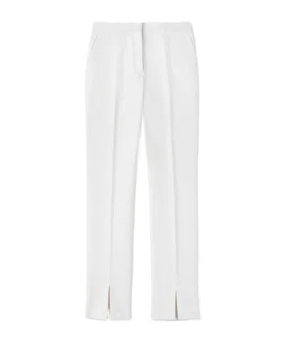 Jil Sander Tailored Cotton Trousers In White