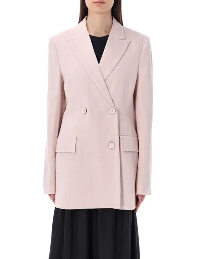 Jil Sander Tailored Double-breasted Balzer In Rose