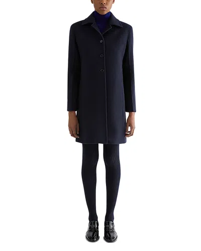 Jil Sander Tailored Felt Wool Coat In Multi