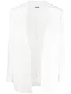 Jil Sander Wide-lapel Collarless Blazer In White