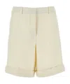 Jil Sander Silk-blend Shorts In Nude