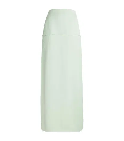 Jil Sander Tailored Maxi Skirt In Green