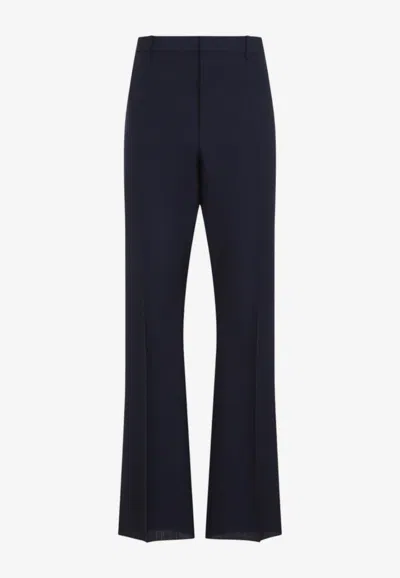 Jil Sander Tailored Pants In Wool-blend In Blue