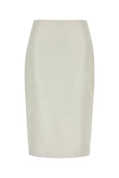 Jil Sander Tailored Pencil Skirt In White
