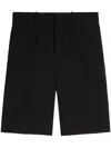 Jil Sander Tailored Wool Shorts In Black
