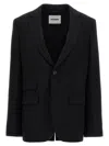 Jil Sander Single-breasted Blazer With Notch Lapel In Black