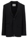Jil Sander Single-breasted Blazer With Notch Lapel In Black