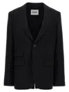 Jil Sander Single-breasted Blazer With Notch Lapel In Black