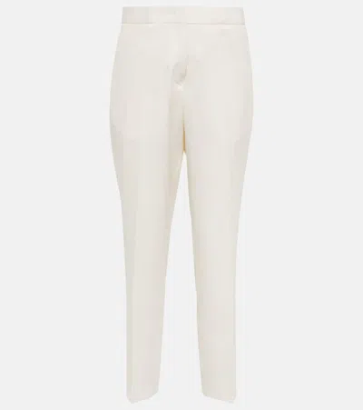 Jil Sander Gerade Hose Aus Wolle In Chalk