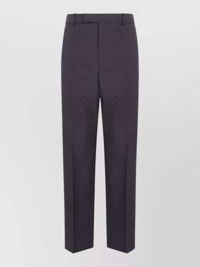 Jil Sander Tailored Trousers Belt Loops Pleats Back Pockets In Blue