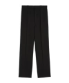 Jil Sander Pressed-crease Wool Trousers In Black