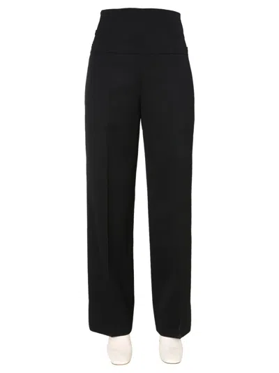 Jil Sander Wide-leg Tailored Trousers In Black